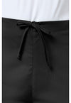 Black - Women's Natural Rise Flare Leg Drawstring Scrub Pants – Regular (View 2)