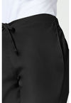 Black - Women's Natural Rise Flare Leg Drawstring Scrub Pants – Regular (View 4)