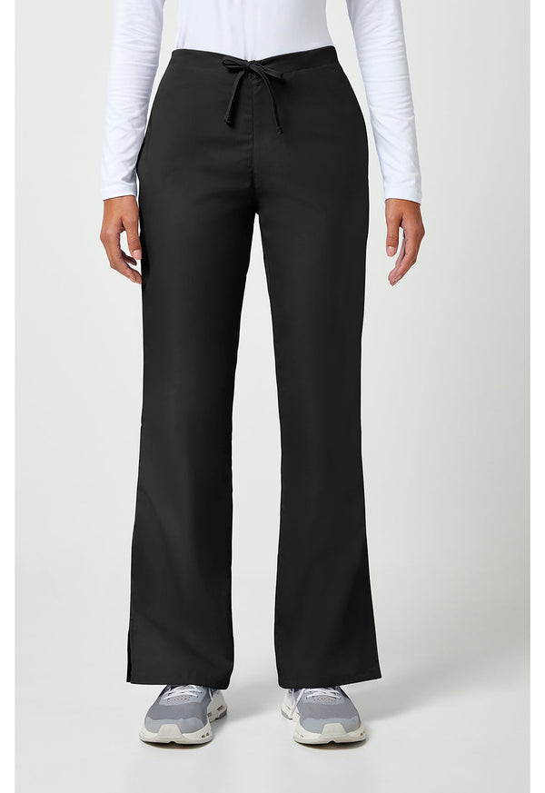 Women's Natural Rise Flare Leg Drawstring Scrub Pants – Regular