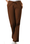 Chocolate - Cherokee WW Originals Women Scrub Pants - Front View