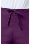 Eggplant - Women's Natural Rise Flare Leg Drawstring Scrub Pants – Regular (View 2)