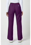 Eggplant - Cherokee WW Originals Women Scrub Pants - Back View