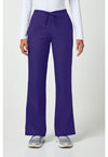 Grape - Women's Natural Rise Flare Leg Drawstring Scrub Pants