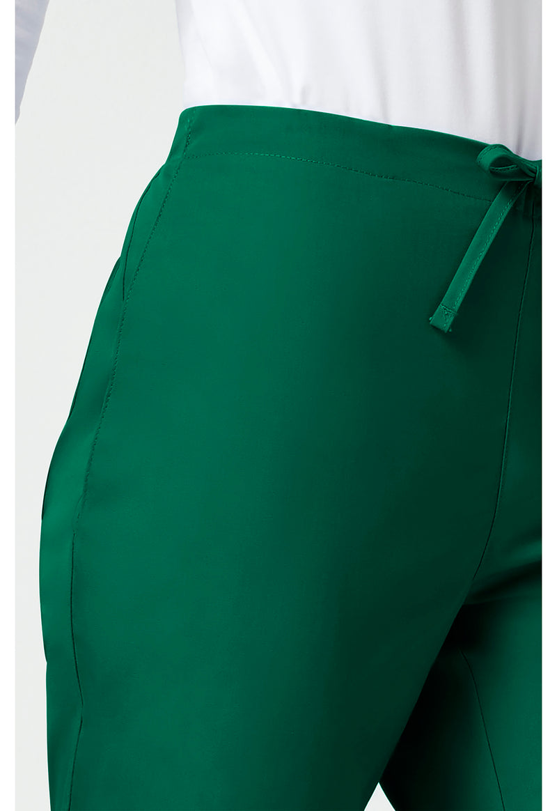 hunter green - Natural Rise Flare Leg Drawstring Pant (View 3)