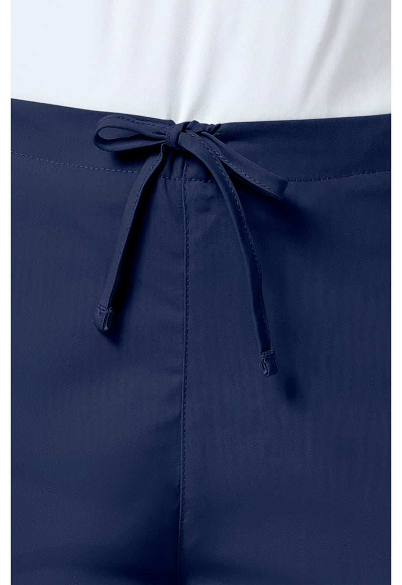 navy - Natural Rise Flare Leg Drawstring Pant (View 2)