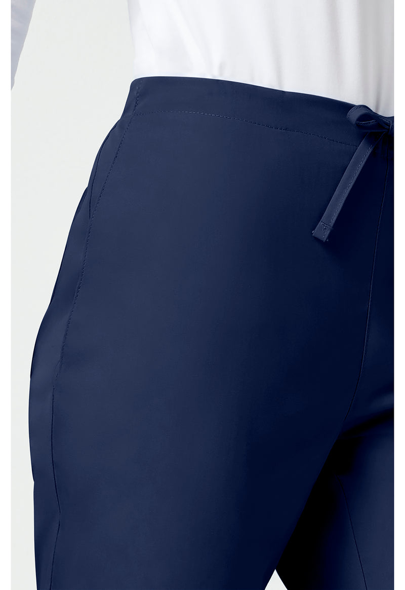 Navy - Women's Natural Rise Flare Leg Drawstring Scrub Pants – Regular (View 3)