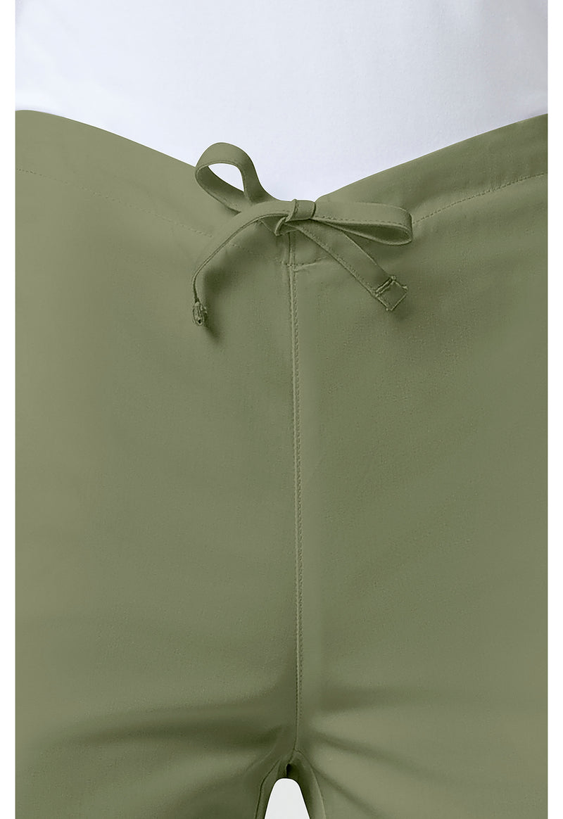olive - Natural Rise Flare Leg Drawstring Pant (View 2)