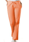 Orange Sorbet - Women's Natural Rise Flare Leg Drawstring Scrub Pants
