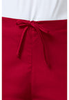 Red - Women's Natural Rise Flare Leg Drawstring Scrub Pants – Regular (View 2)