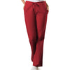 red - Natural Rise Flare Leg Drawstring Pant