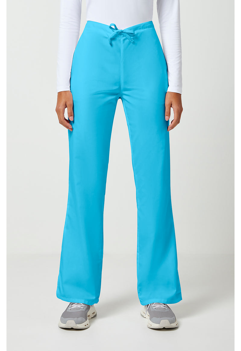 Turquoise - Cherokee WW Originals Women Scrub Pants - Front View