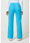 Turquoise - Cherokee WW Originals Women Scrub Pants - Back View