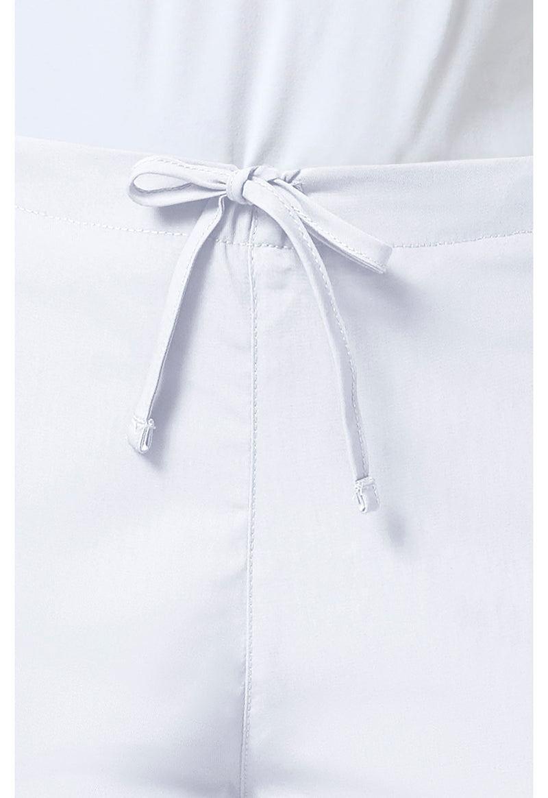 white - Natural Rise Flare Leg Drawstring Pant (View 2)