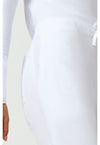 white - Natural Rise Flare Leg Drawstring Pant (View 3)