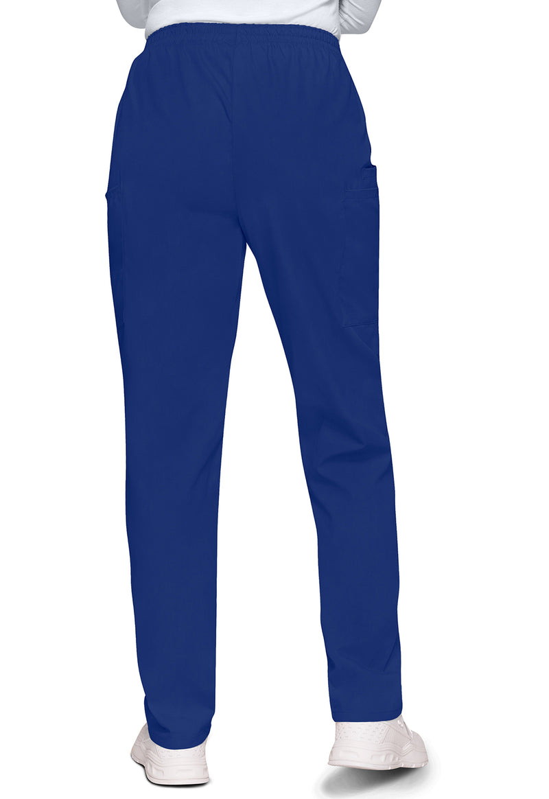 Galaxy Blue - Women's Natural Rise Tapered Pull-On Cargo Scrub Pants – Tall (Back)
