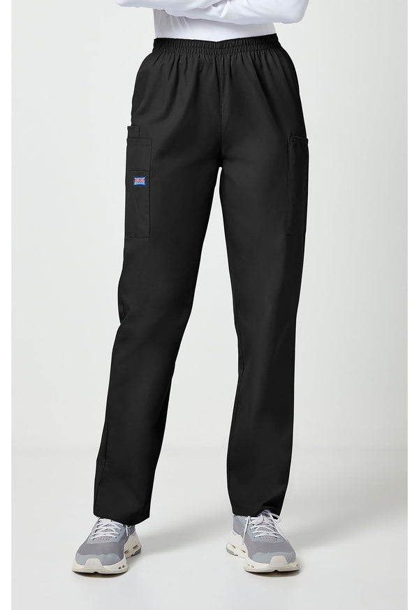 Women's Natural Rise Tapered Pull-On Cargo Scrub Pants – Petite