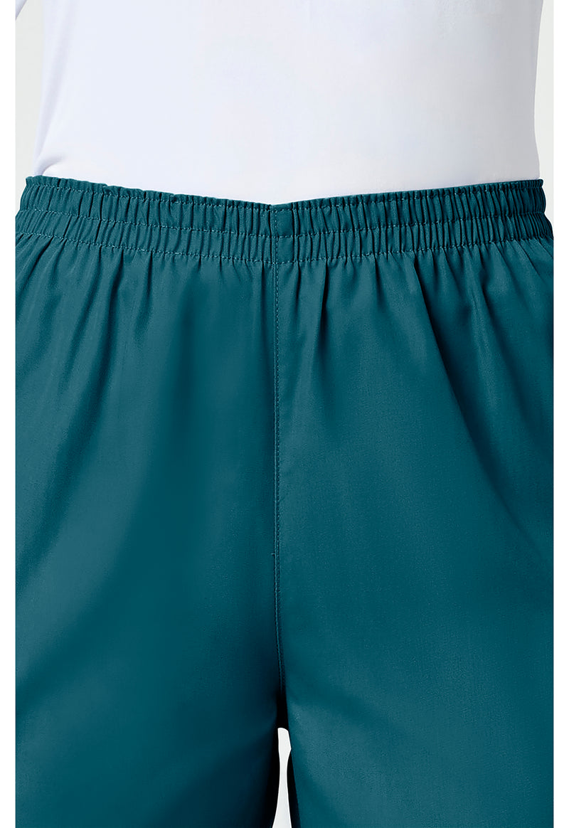 Caribbean Blue - Women's Natural Rise Tapered Pull-On Cargo Scrub Pants – Regular (View 2)