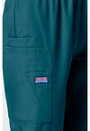 Caribbean Blue - Women's Natural Rise Tapered Pull-On Cargo Scrub Pants – Regular (View 3)