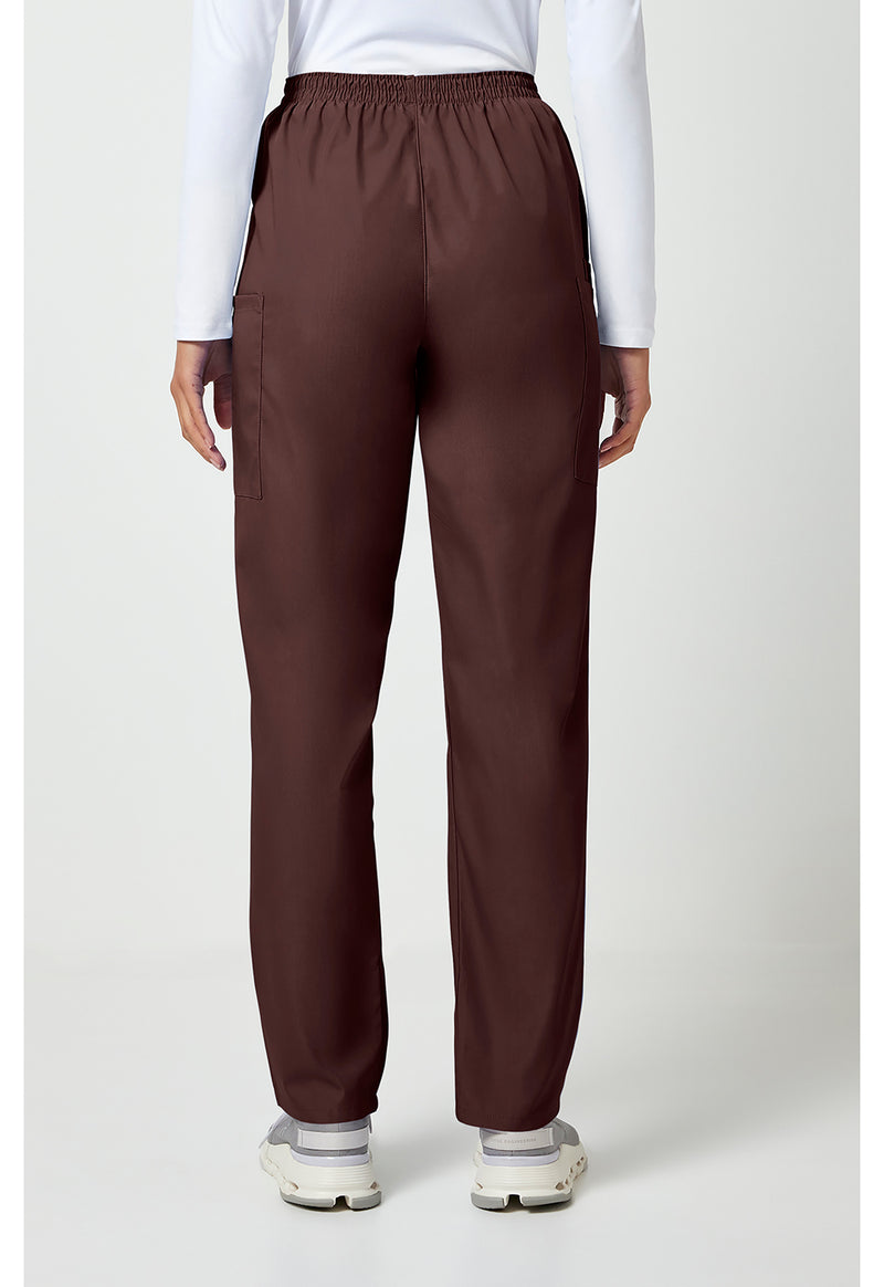 Chocolate - Cherokee WW Originals Women Scrub Pants - Back View