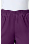 Eggplant - Women's Natural Rise Tapered Pull-On Cargo Scrub Pants – Regular (View 2)