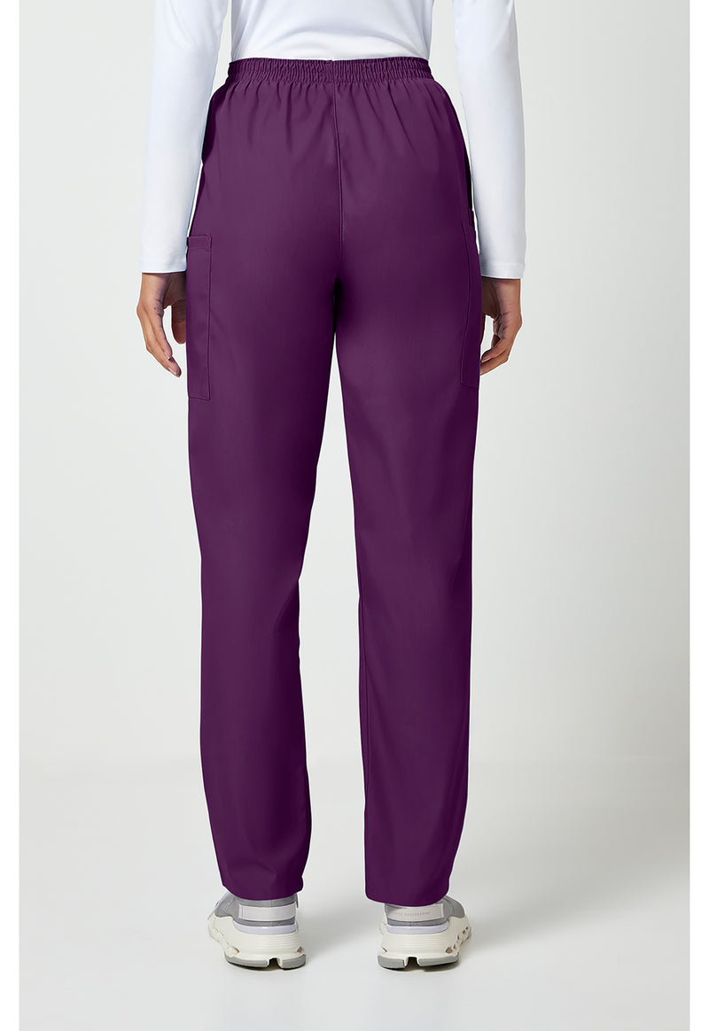 Eggplant - Cherokee WW Originals Women Scrub Pants - Back View