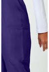 Grape - Women's Natural Rise Tapered Pull-On Cargo Scrub Pants – Regular (View 4)