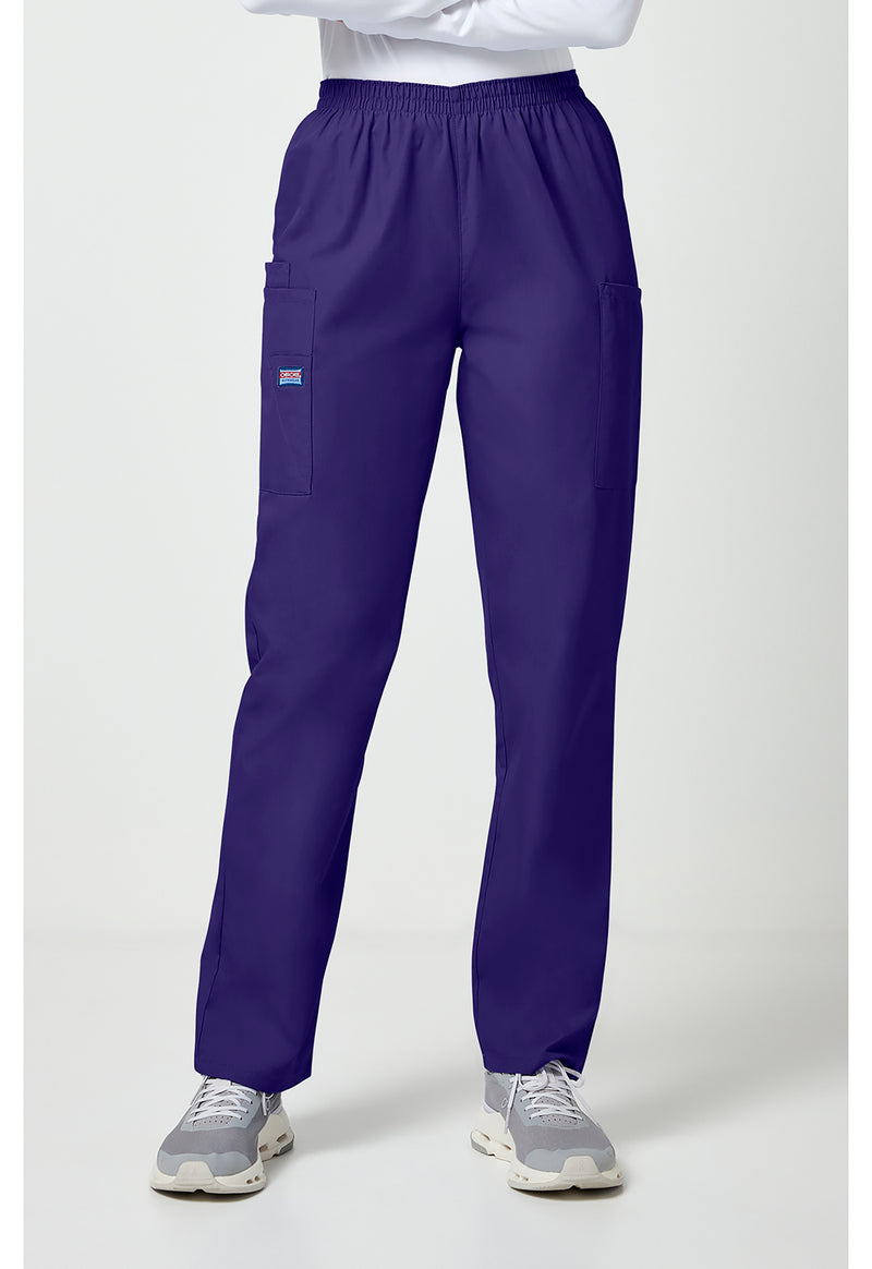 Grape - Cherokee WW Originals Women Scrub Pants - Front View