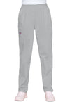 Grey - Women's Natural Rise Tapered Pull-On Cargo Scrub Pants