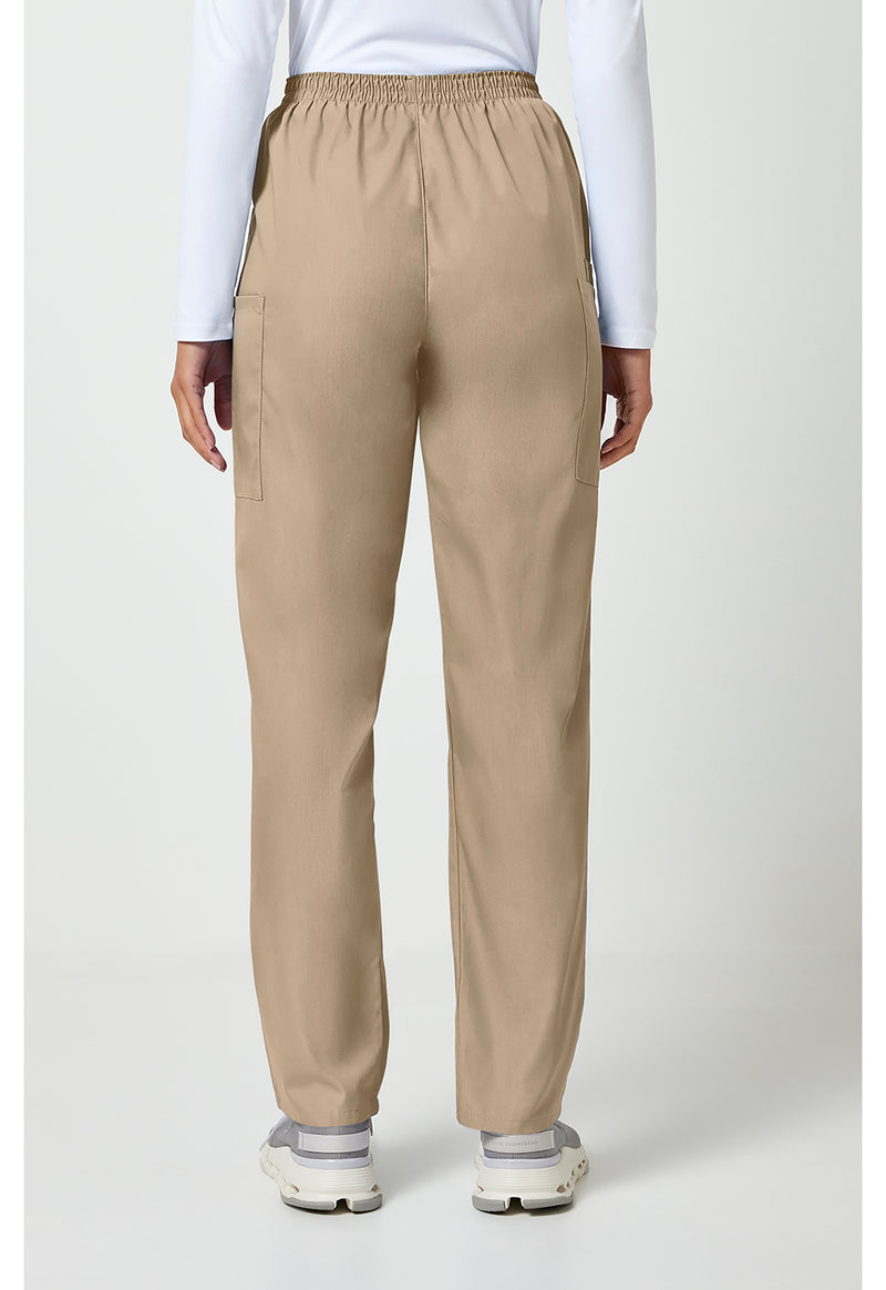 Khaki - Cherokee WW Originals Women Scrub Pants - Back View