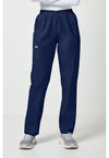 Navy - Women's Natural Rise Tapered Pull-On Cargo Scrub Pants