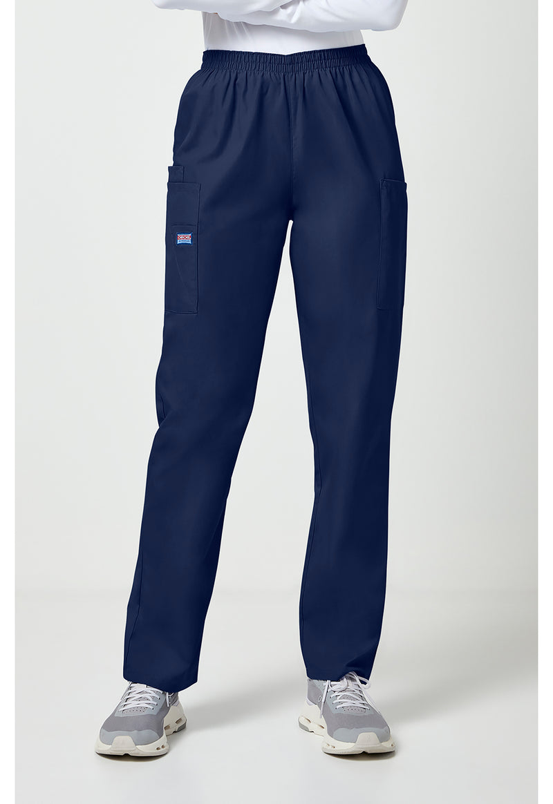 Navy - Cherokee WW Originals Women Scrub Pants - Front View