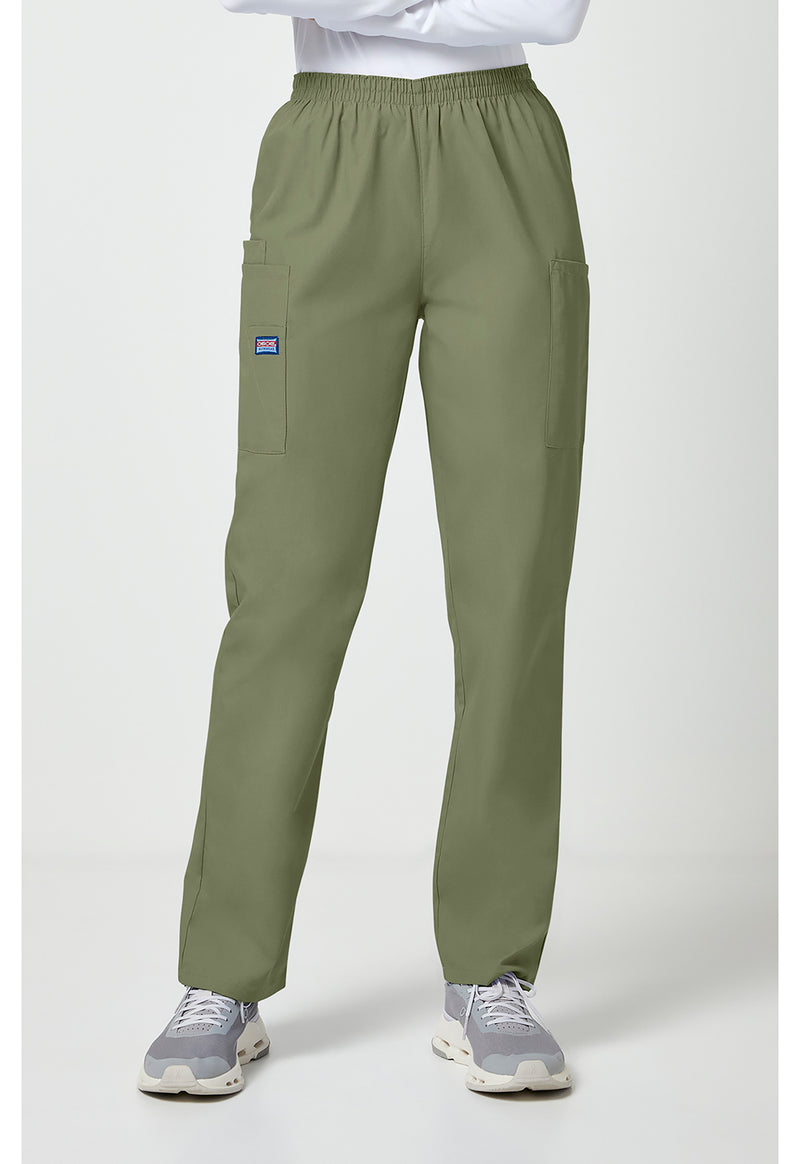 Olive - Cherokee WW Originals Women Scrub Pants - Front View