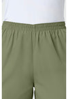 Olive - Women's Natural Rise Tapered Pull-On Cargo Scrub Pants – Regular (View 2)