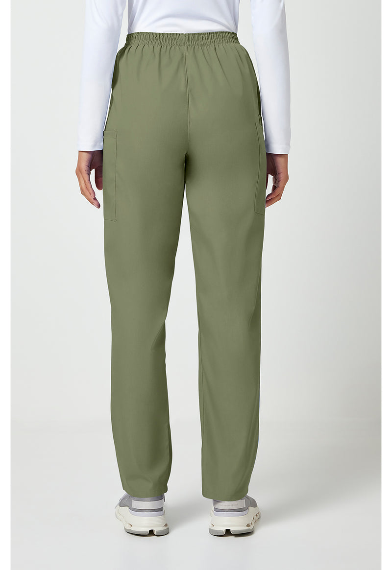 Olive - Cherokee WW Originals Women Scrub Pants - Back View
