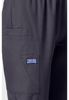 Pewter - Women's Natural Rise Tapered Pull-On Cargo Scrub Pants – Regular (View 3)