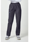 Pewter - Women's Natural Rise Tapered Pull-On Cargo Scrub Pants