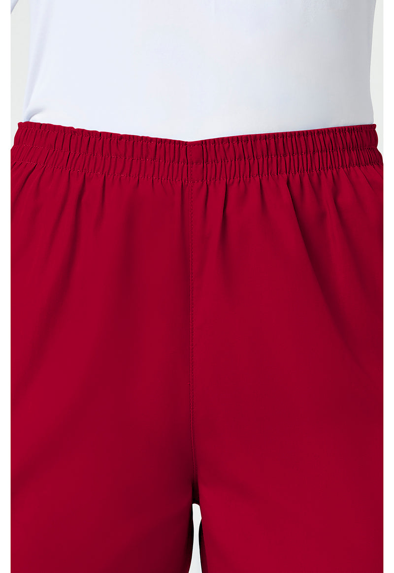 Red - Women's Natural Rise Tapered Pull-On Cargo Scrub Pants – Regular (View 2)