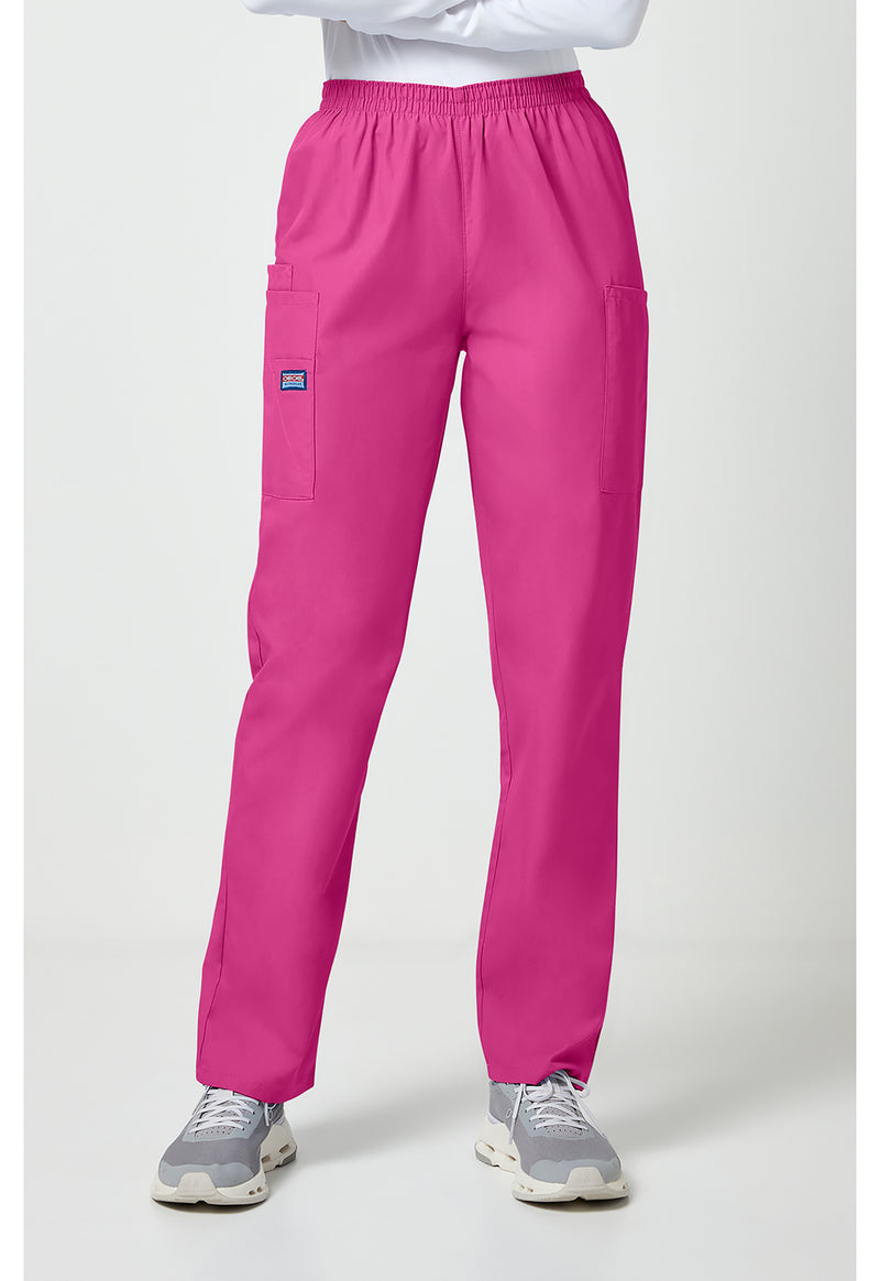 Shocking Pink - Cherokee WW Originals Women Scrub Pants - Front View