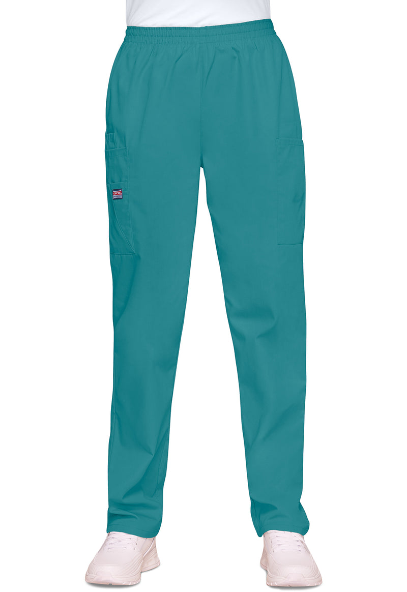 Teal Blue - Cherokee WW Originals Women Scrub Pants - Front View