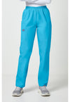 Turquoise - Cherokee WW Originals Women Scrub Pants - Front View