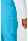 Turquoise - Women's Natural Rise Tapered Pull-On Cargo Scrub Pants – Regular (View 4)