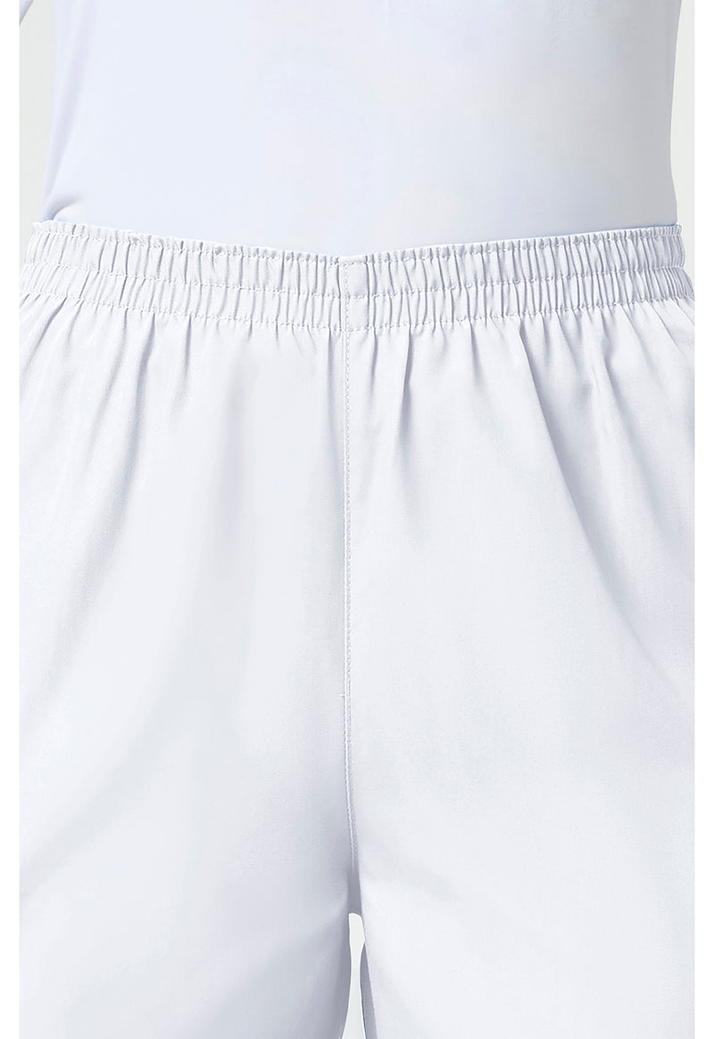 White - Women's Natural Rise Tapered Pull-On Cargo Scrub Pants – Regular (View 2)