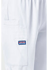 White - Women's Natural Rise Tapered Pull-On Cargo Scrub Pants – Regular (View 3)