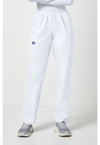 White - Women's Natural Rise Tapered Pull-On Cargo Scrub Pants
