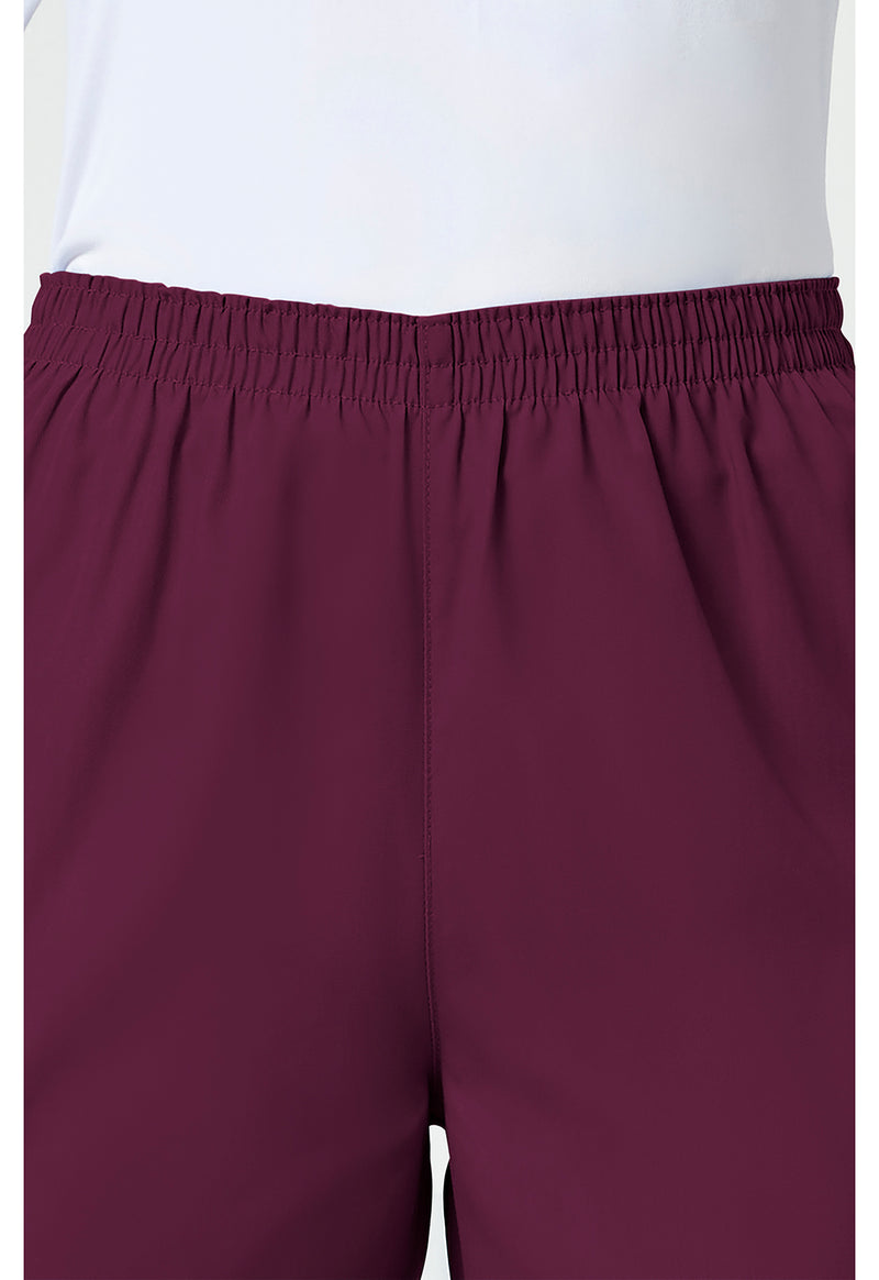 Wine - Women's Natural Rise Tapered Pull-On Cargo Scrub Pants – Regular (View 2)