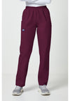Wine - Cherokee WW Originals Women Scrub Pants - Front View