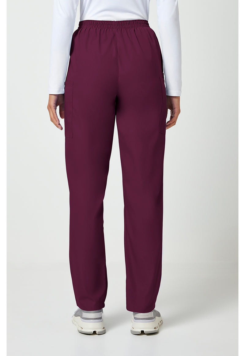 Wine - Cherokee WW Originals Women Scrub Pants - Back View