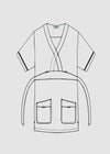 MOBB Empire Tie Back Scrub Top 420T