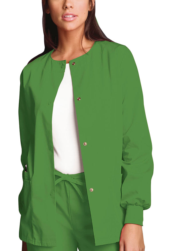 Women's Snap Front Warm-Up Scrub Jacket
