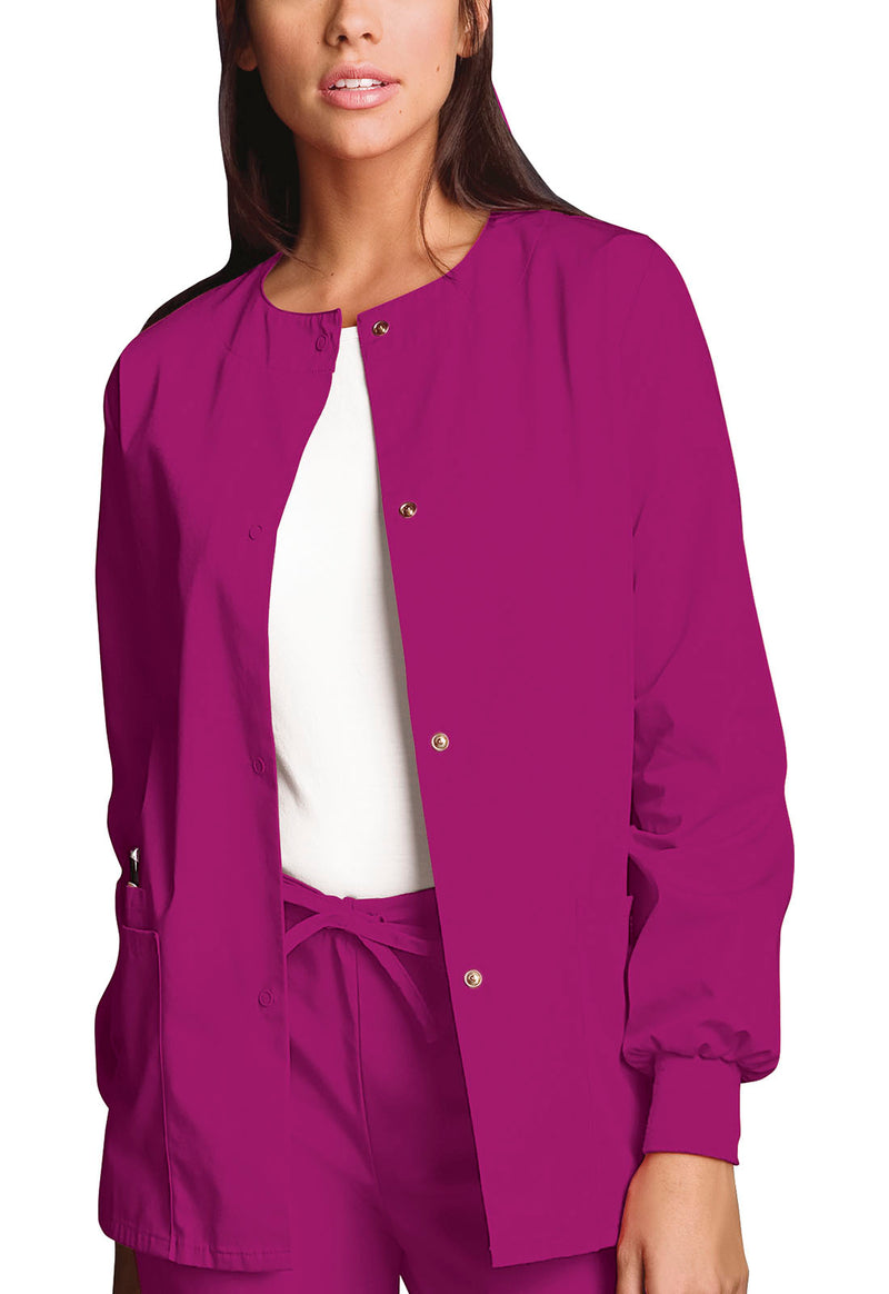Azalea - Cherokee WW Originals Women Scrub Jacket - Front View